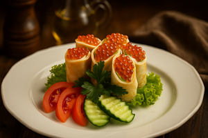 Блины с красной икрой