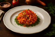 Капуста тушеная с овощами