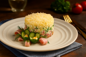 Салат-коктейль окорок с сыром, весовое