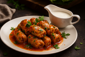 Голубцы с мясом (капустный лист), отварные