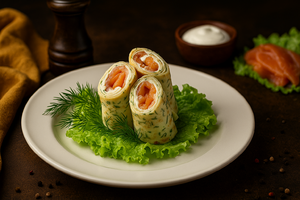 Рулетики с семгой, весовое