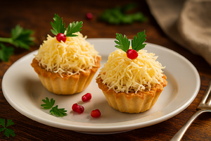 Тарталетка с печенью трески, 45 г