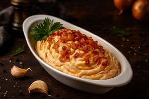 Фасоль протертая с жареным луком