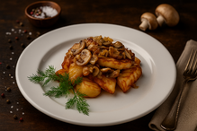 Картофель жареный с грибами