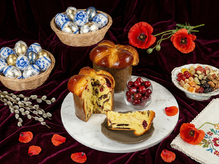 Пирог с вишней и маком, 950 г