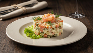 Салат оливье (семга), весовое